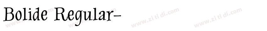 Bolide Regular字体转换
